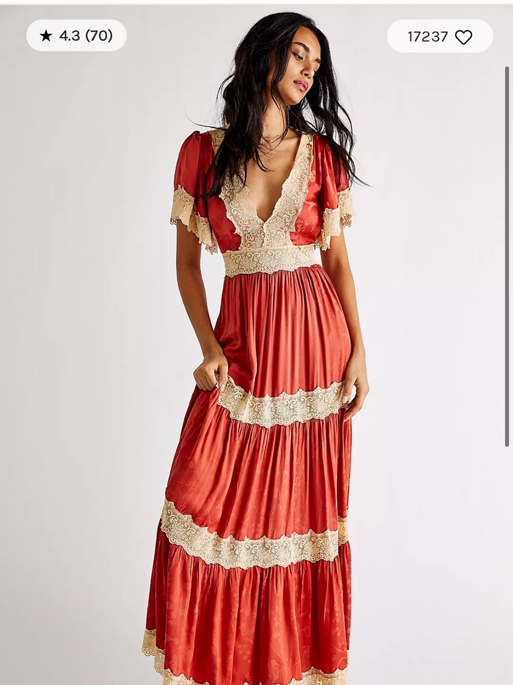 NWT Spell & The Gypsy Collective x Free People Ocean Gown Copper M